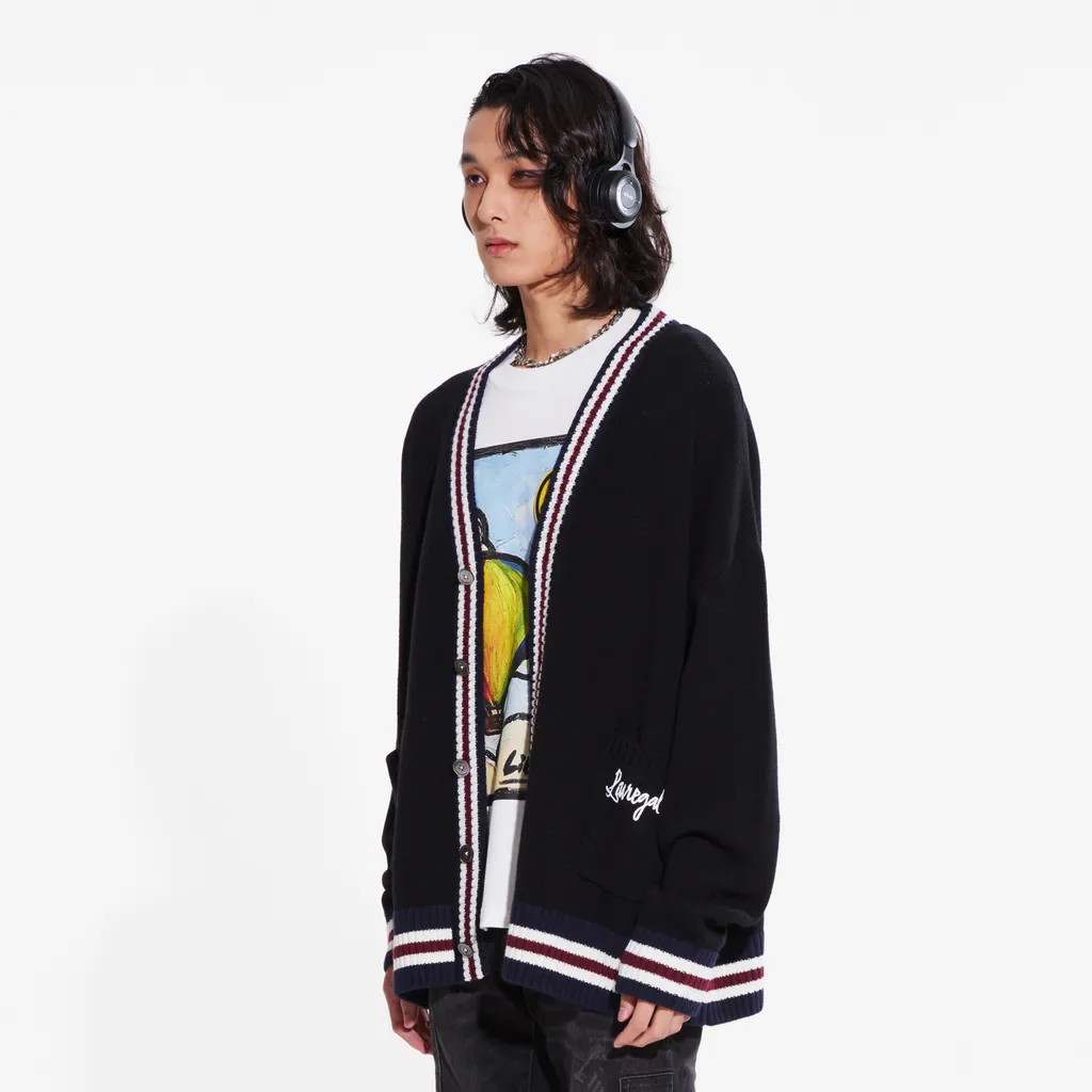 Sonic Jacquard Knitted Cardigan