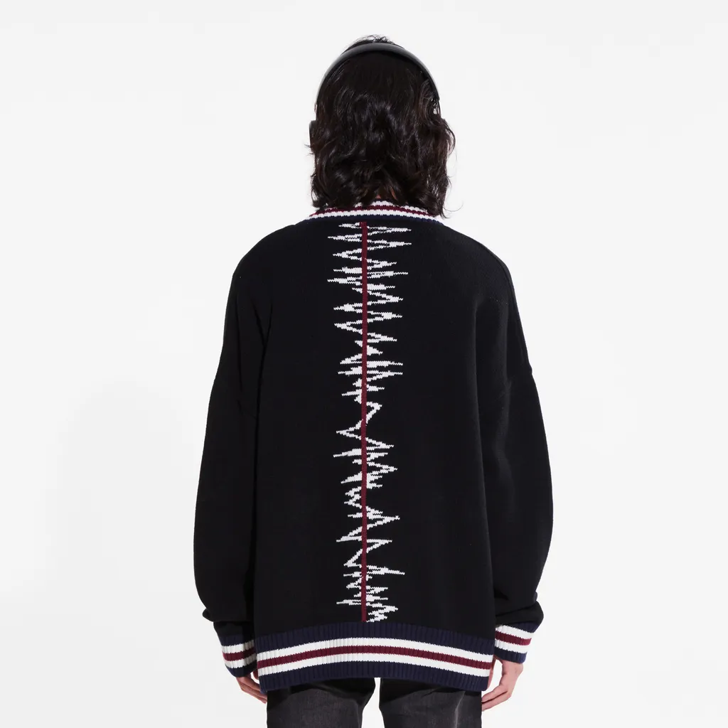Sonic Jacquard Knitted Cardigan