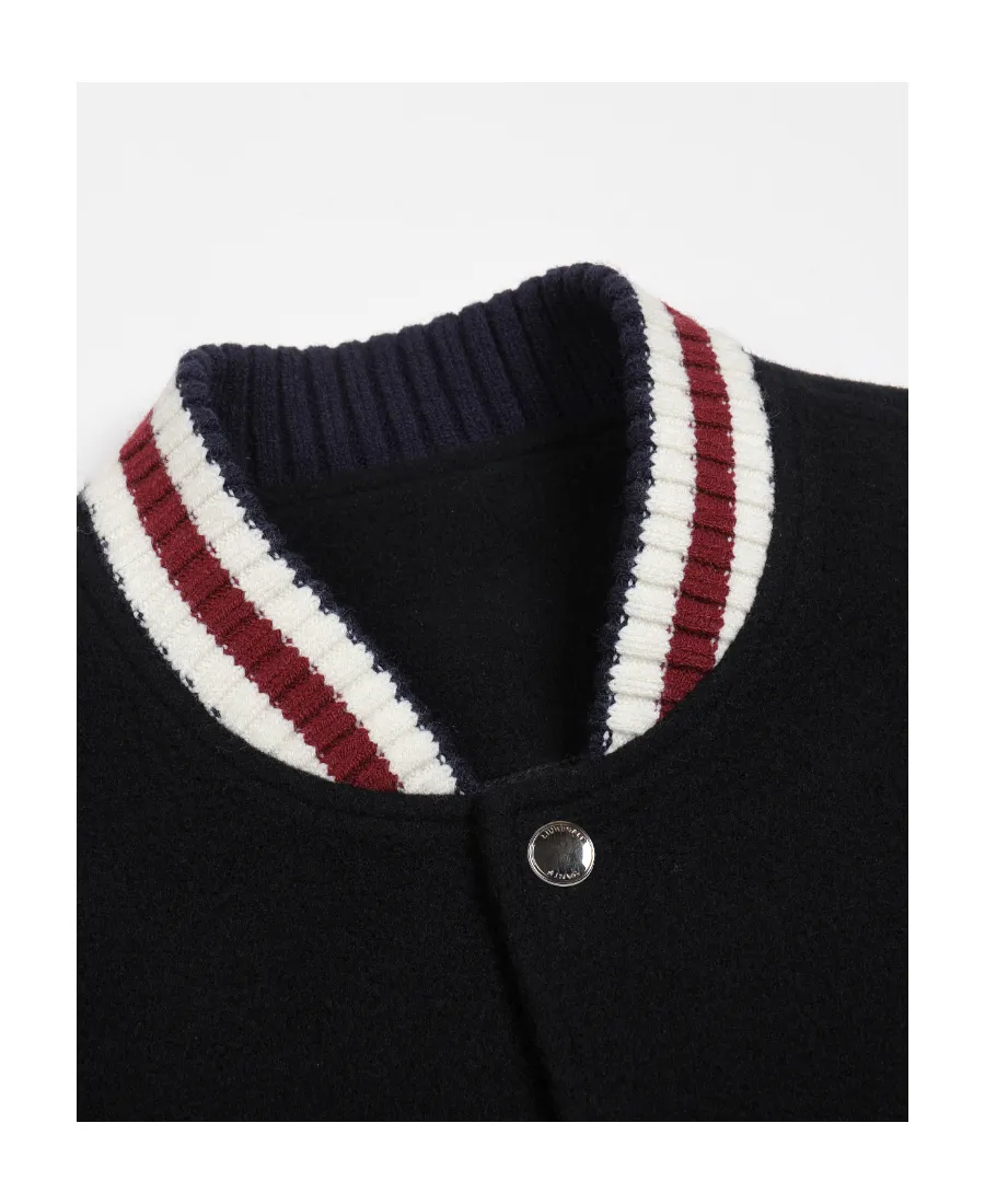 Vintage Woolen Cloth Embroidered Baseball Coat
