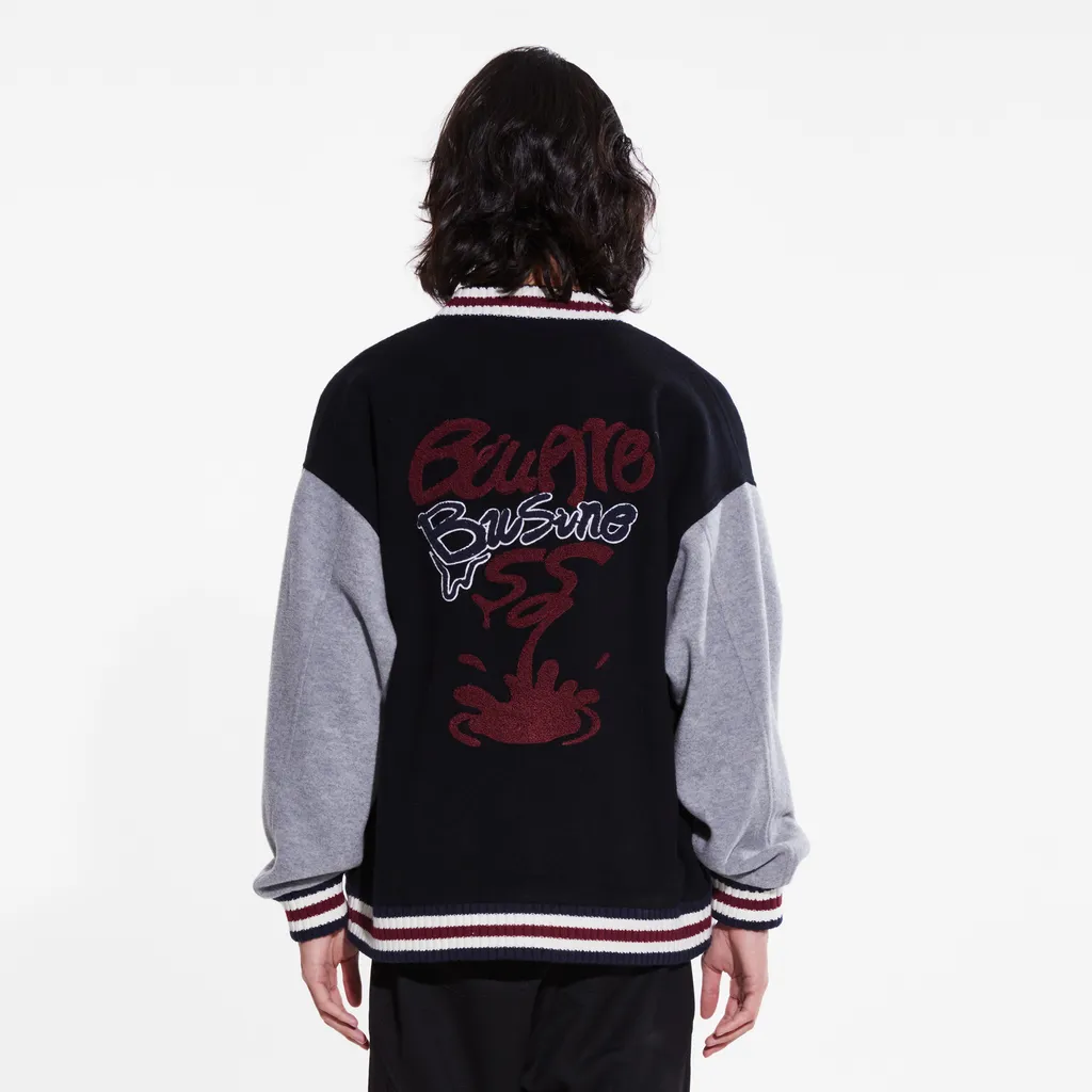 Vintage Woolen Cloth Embroidered Baseball Coat