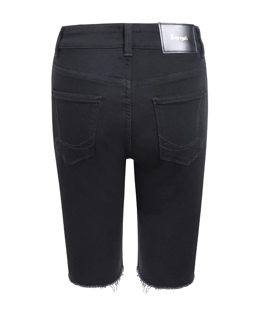 Logo Slim Denim Shorts