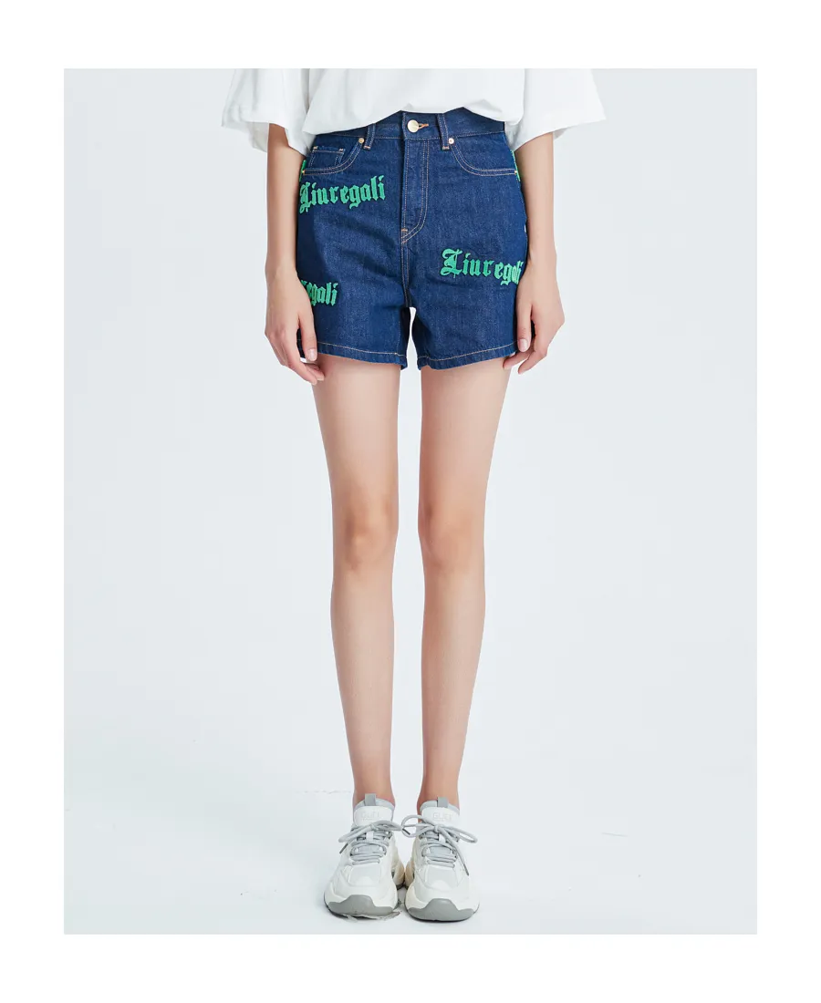 High Waist Denim Shorts