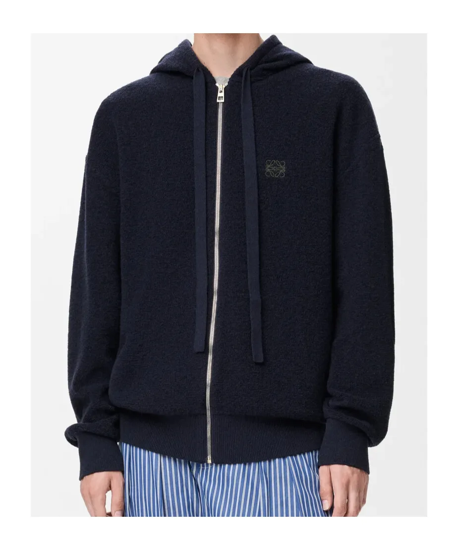 Anagram Zip-Up Hoodie In Wool