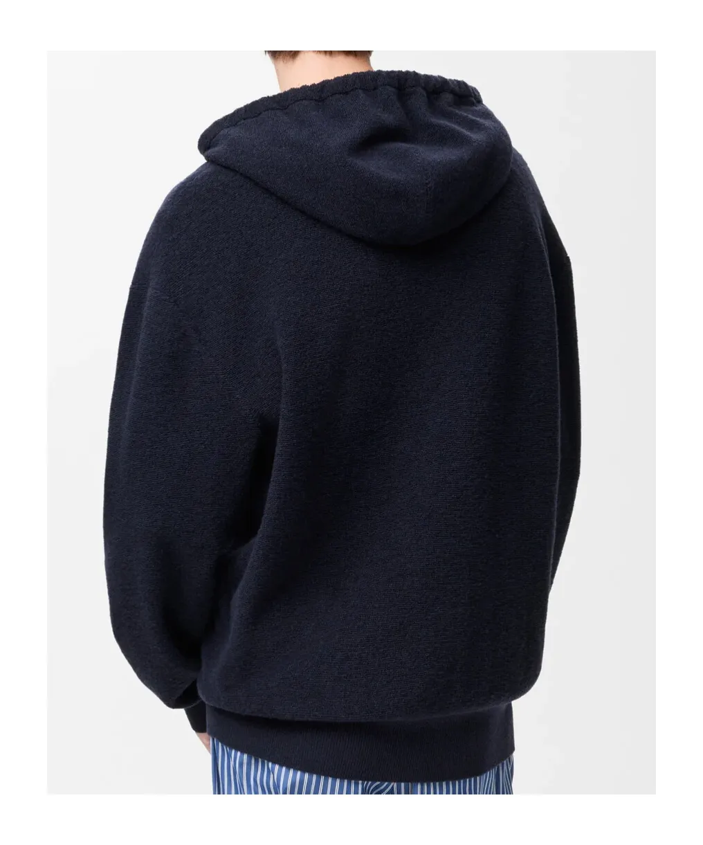 Anagram Zip-Up Hoodie In Wool