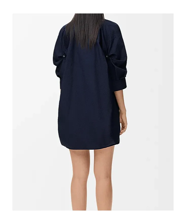 Pinstripe Draped Dress