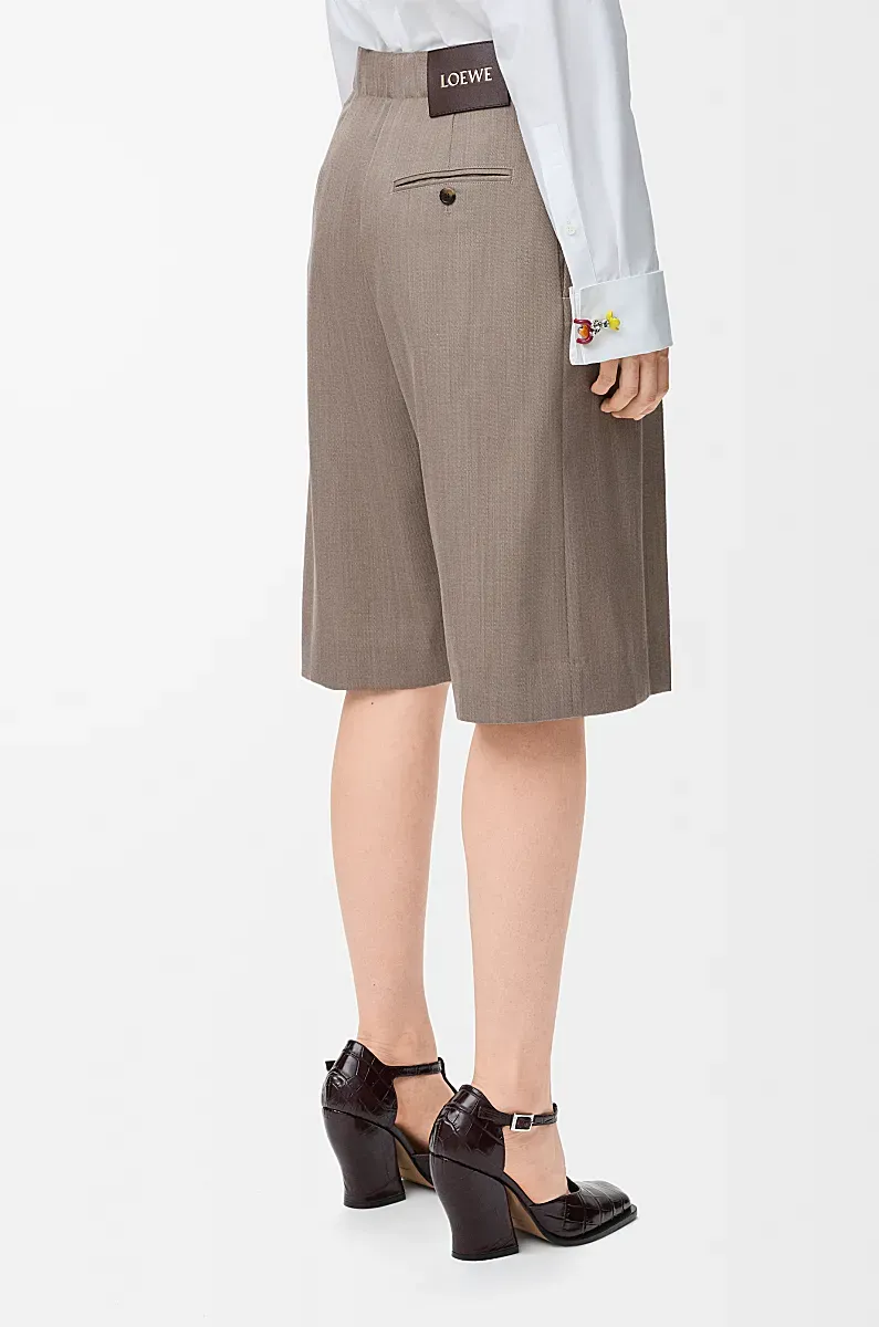 Pressed Crease Belted Shorts