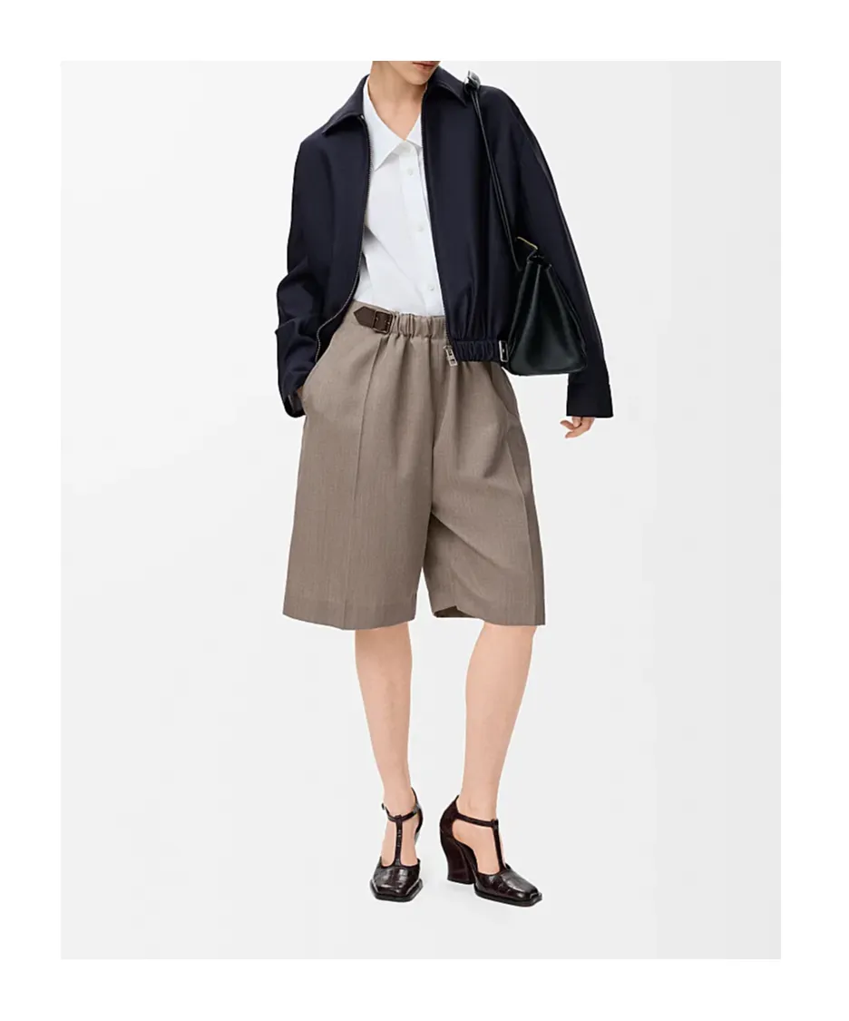 Pressed Crease Belted Shorts