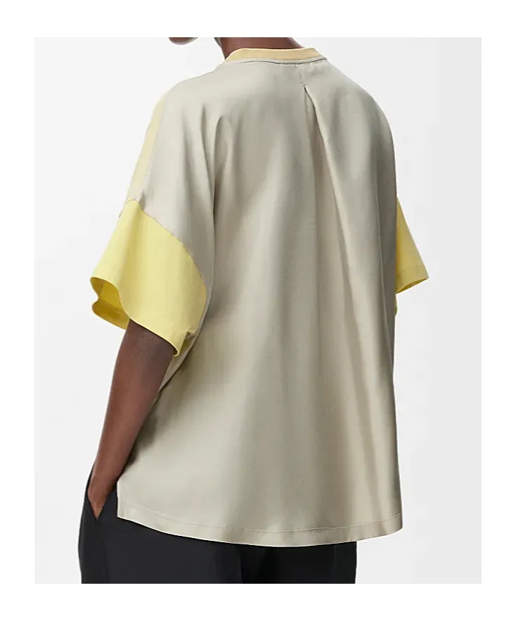 Anagram-Embroidered Panelled T-Shirt