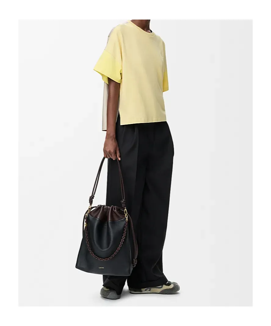Anagram-Embroidered Panelled T-Shirt