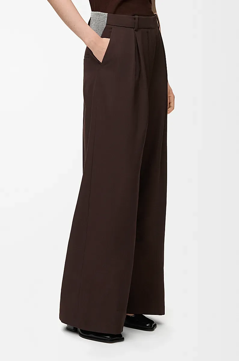 Straight Leg Pleated Pants