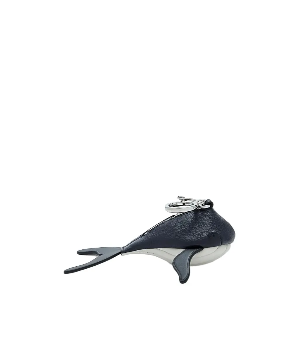 Classic Cowhide Leather Whale Charm