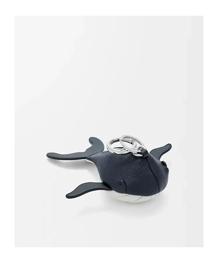 Classic Cowhide Leather Whale Charm