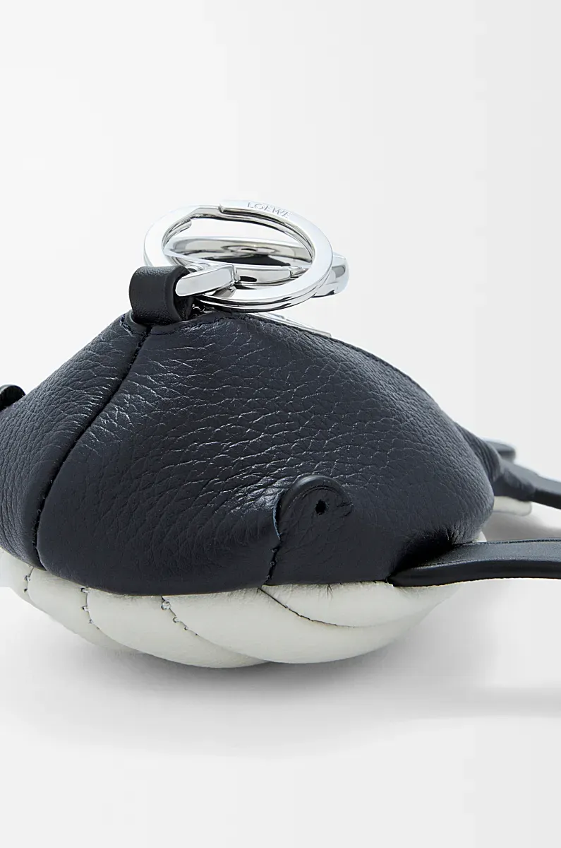 Classic Cowhide Leather Whale Charm
