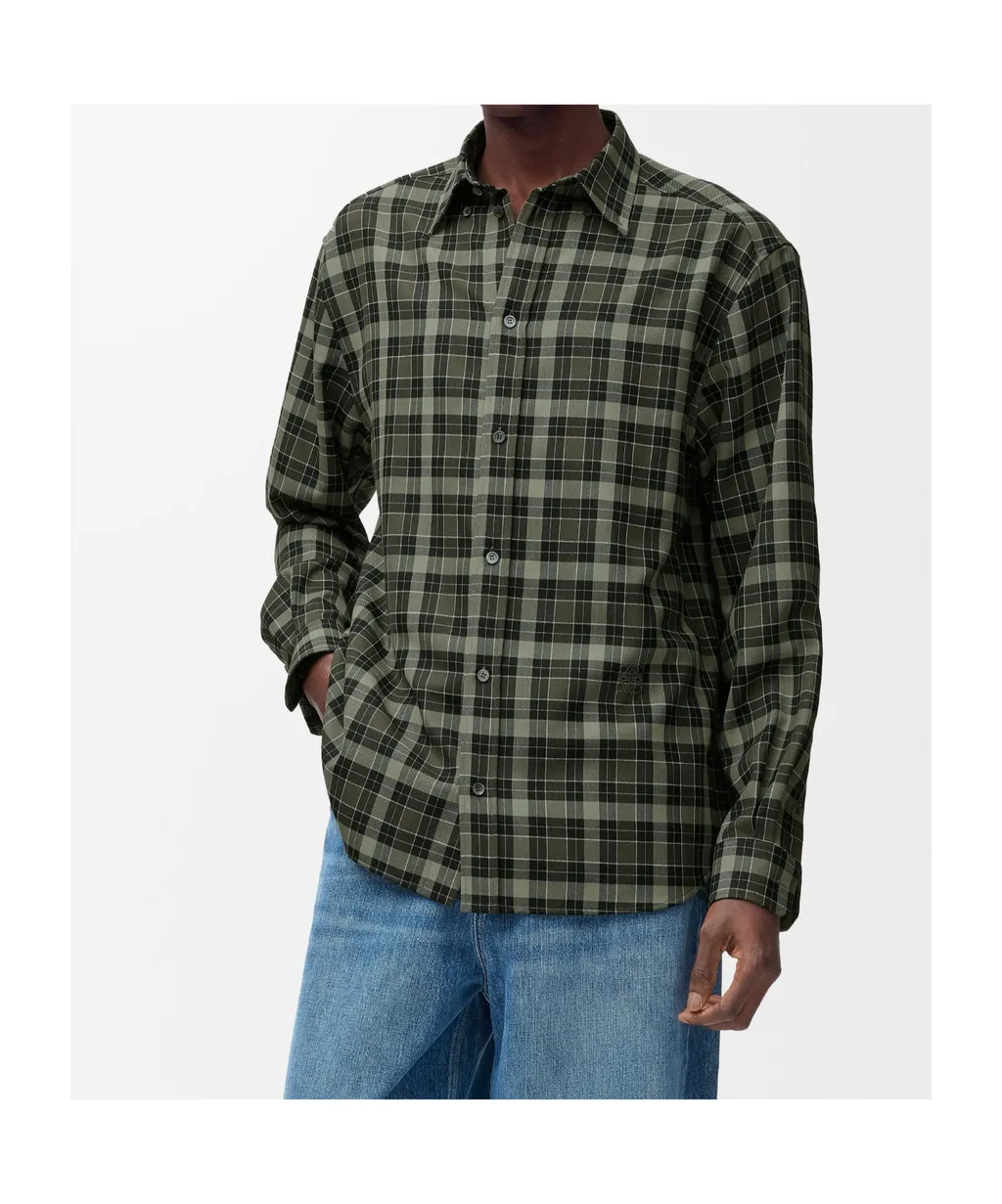 Checked Long-Sleeved Shirt