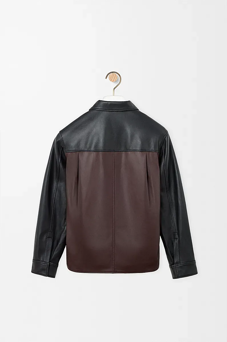 Long-Sleeved Leather Jacket