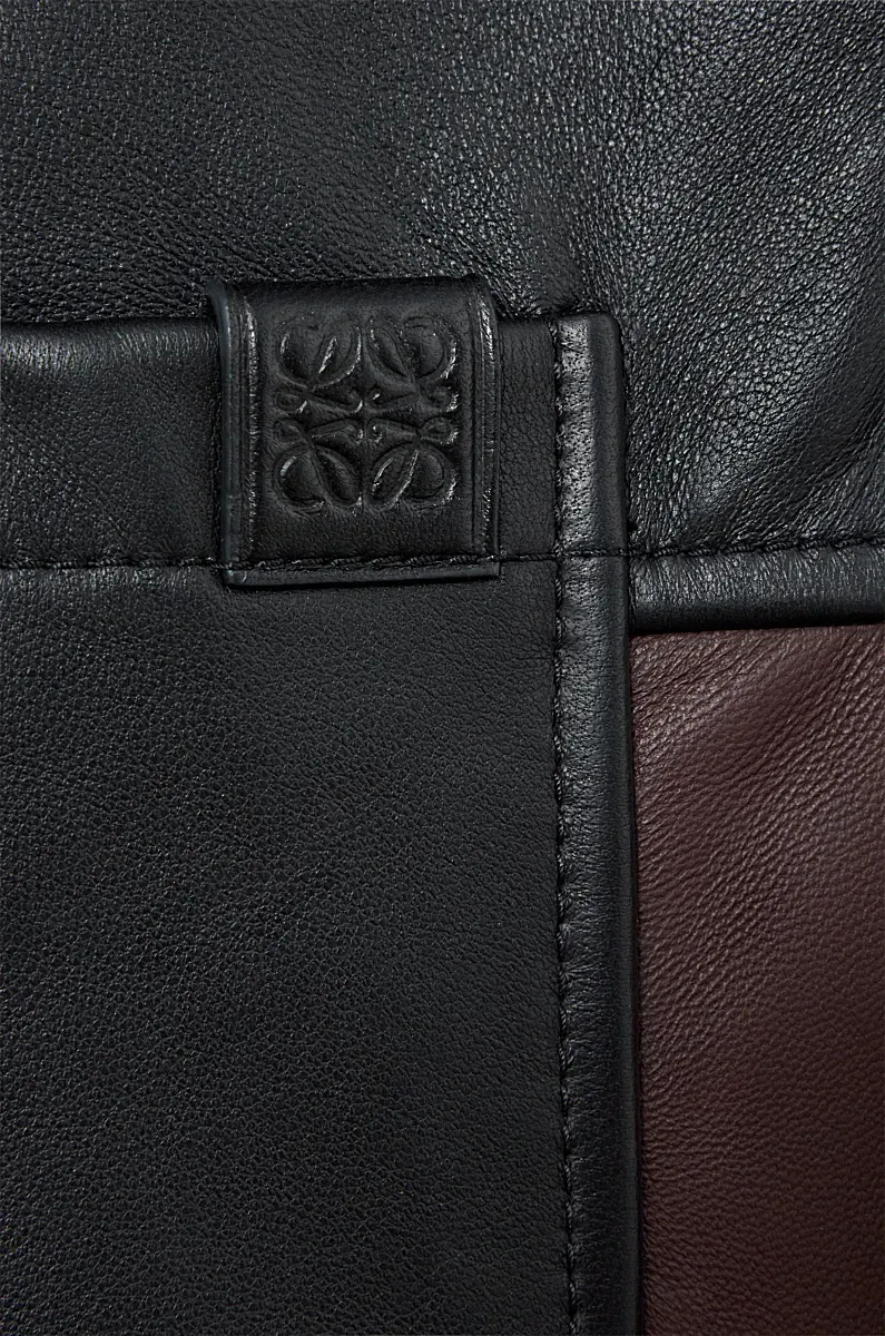 Long-Sleeved Leather Jacket