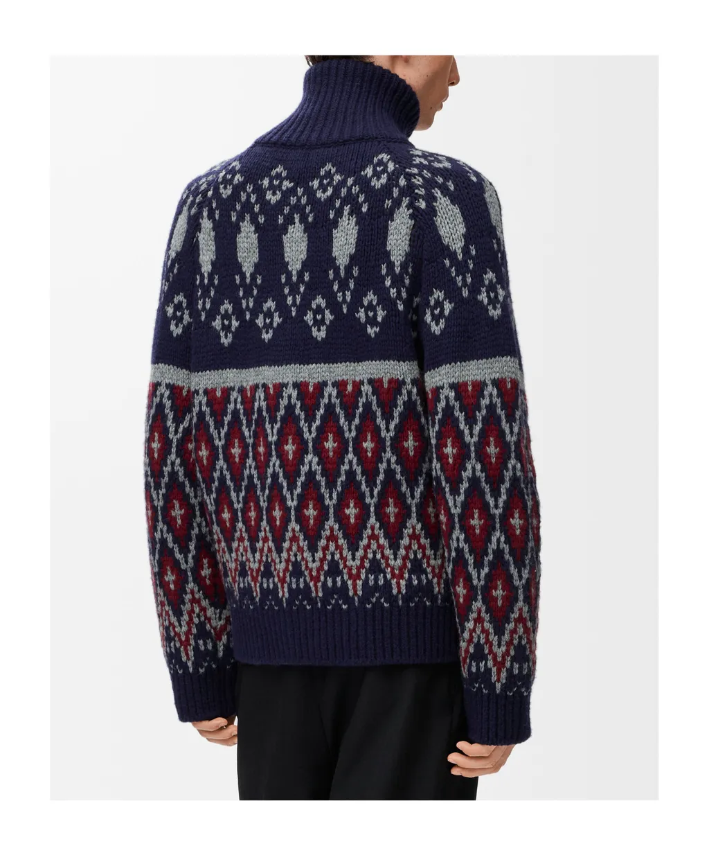 Geometric Jacquard Cardigan
