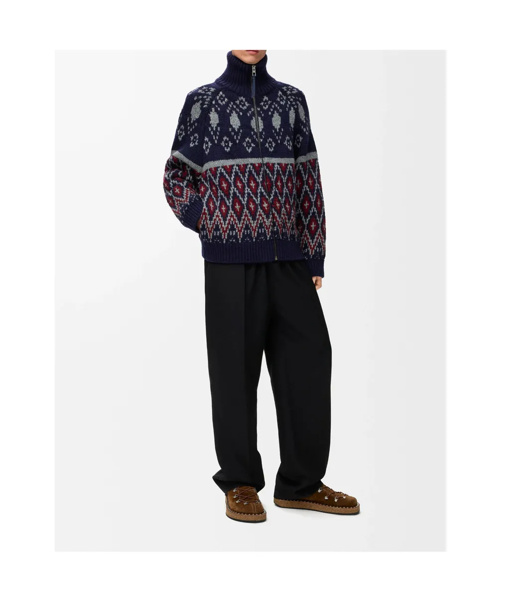Geometric Jacquard Cardigan