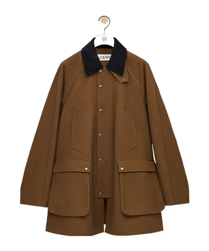 Trapeze Snap Buttoned Jacket