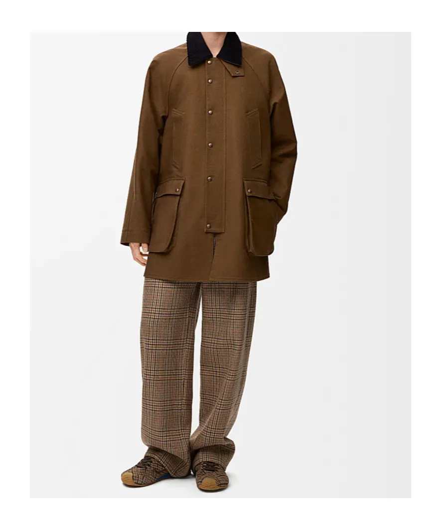 Trapeze Snap Buttoned Jacket