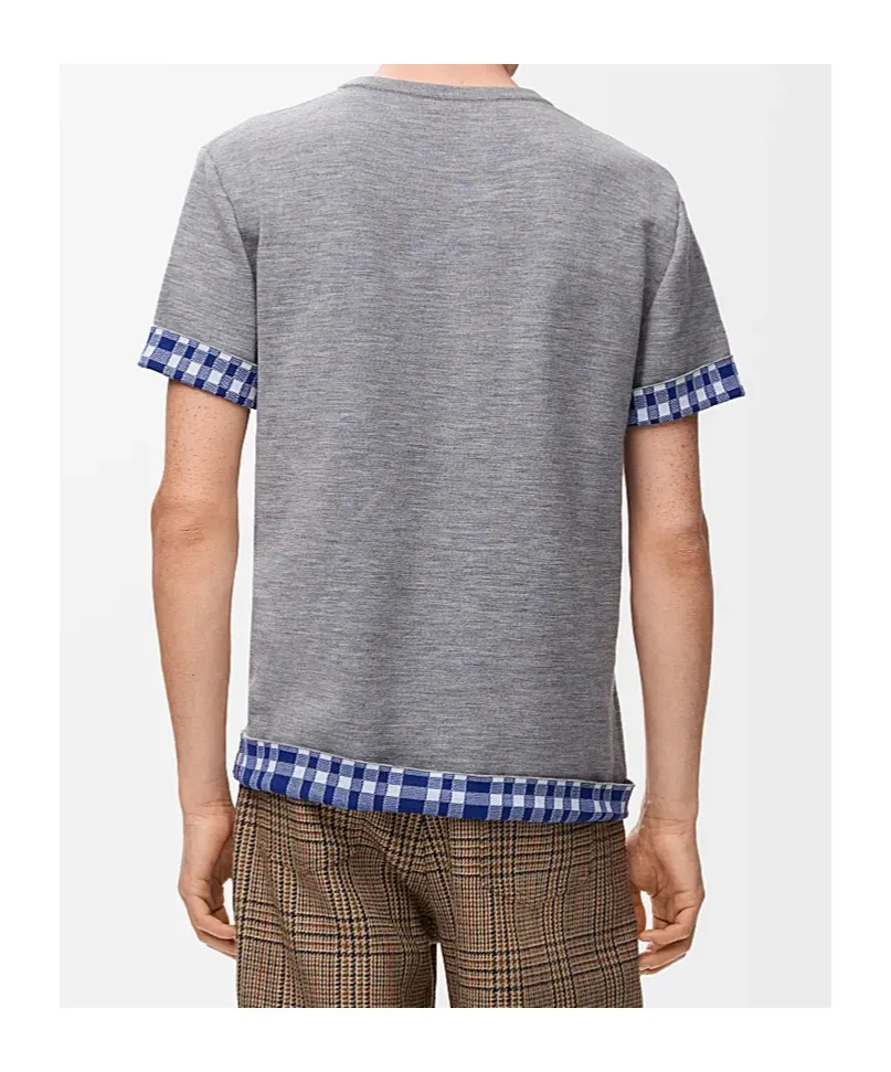 Logo-Detail Checked T-Shirt