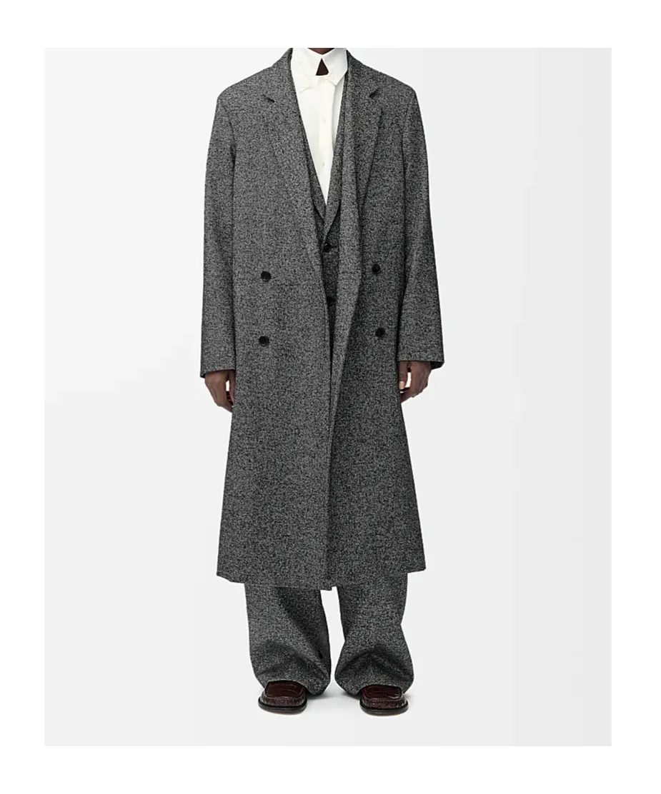 Double-Breasted Mid-Length Coat