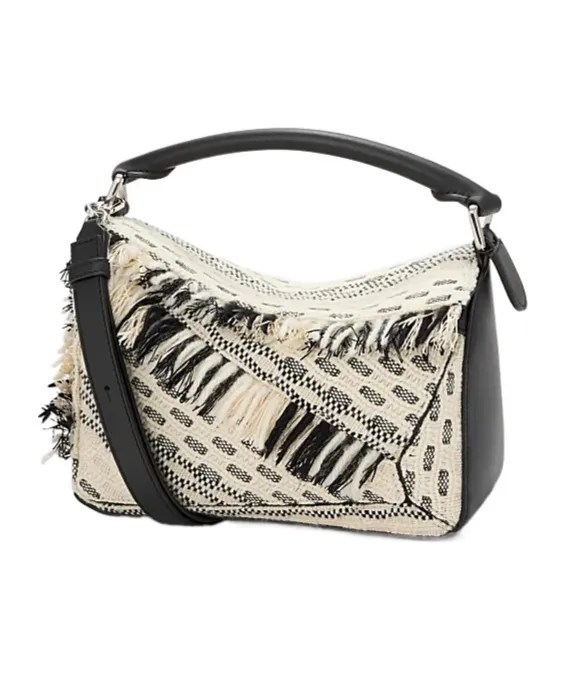 Small Woven Puzzle Shoulder Bag