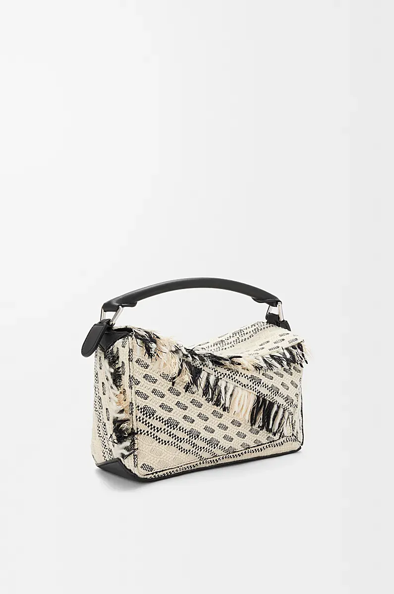 Small Woven Puzzle Shoulder Bag