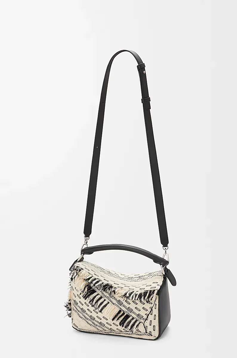 Small Woven Puzzle Shoulder Bag
