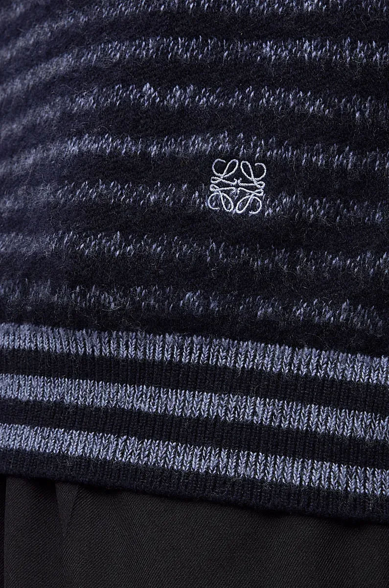 Blurred Effect Striped Jumper