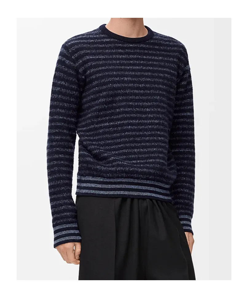 Blurred Effect Striped Jumper