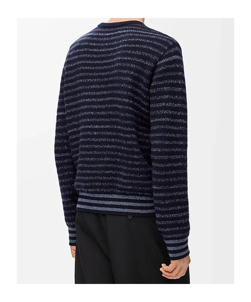 Blurred Effect Striped Jumper