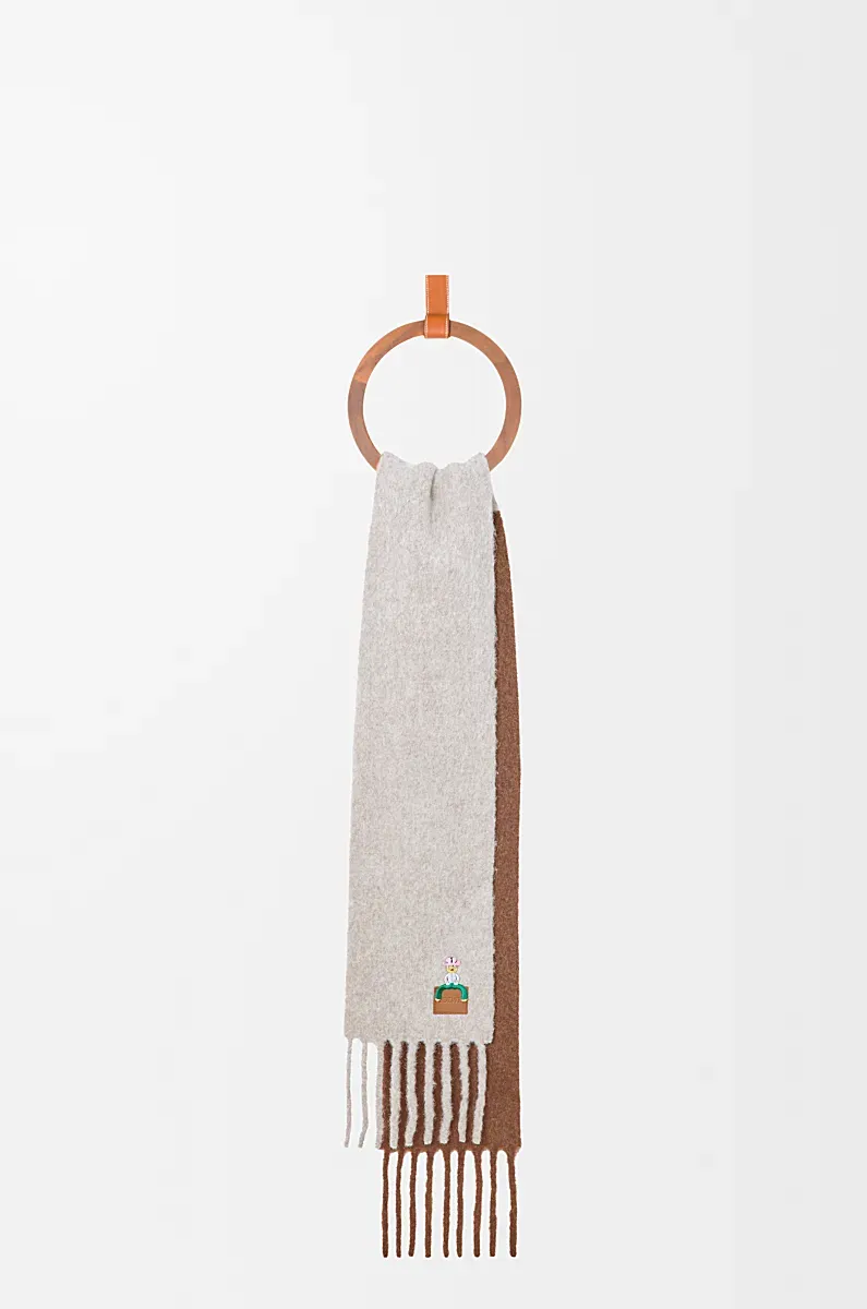 Acrobat Embroidered Fringed Scarf