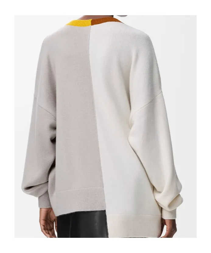 Colour-Block Asymmetric Sweater