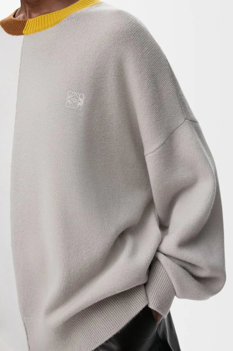 Colour-Block Asymmetric Sweater