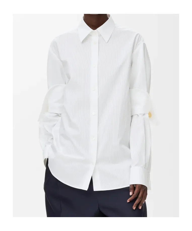 Double Layer Sleeve Poplin Shirt