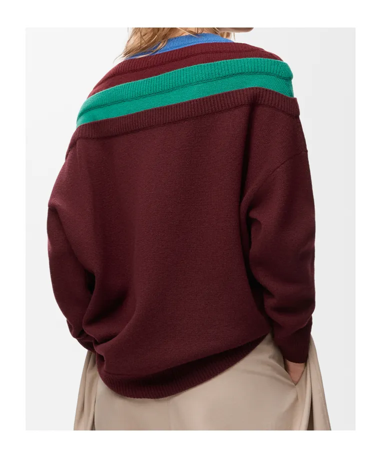 Layered Effect V-Neck Jumper