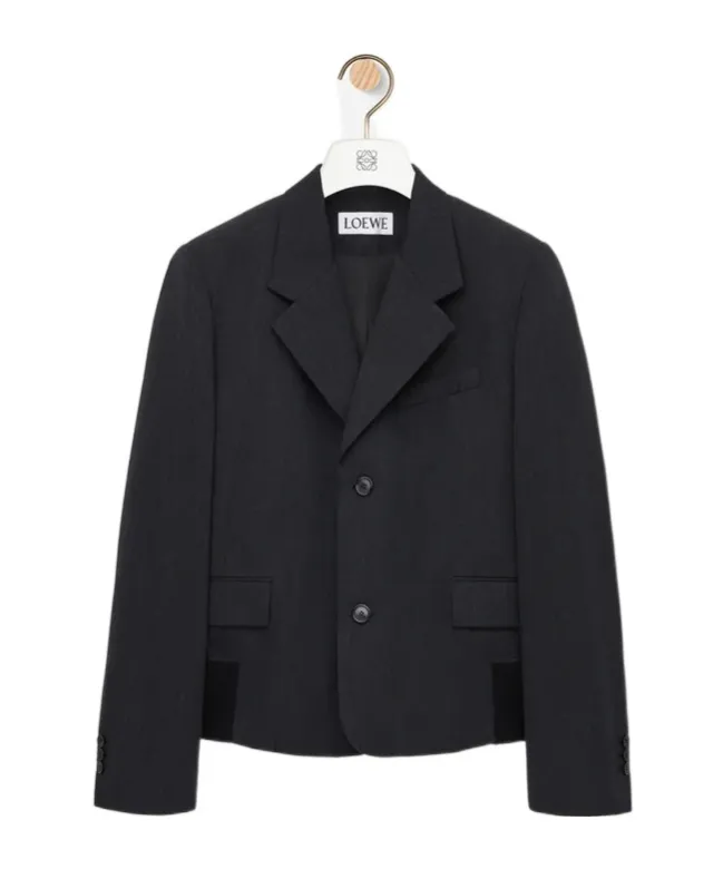 Single-Breasted Gabardine Jacket