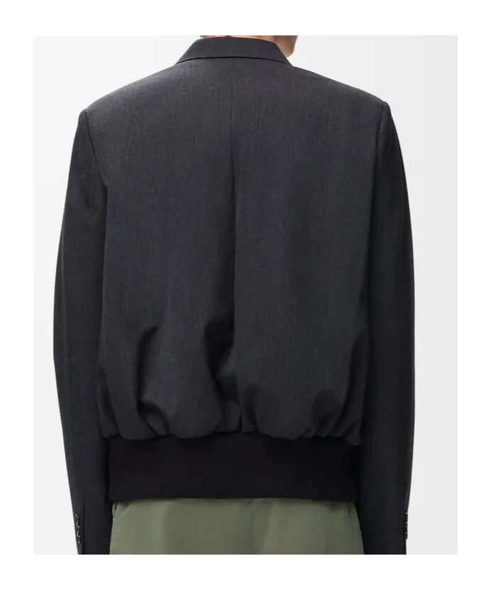 Single-Breasted Gabardine Jacket
