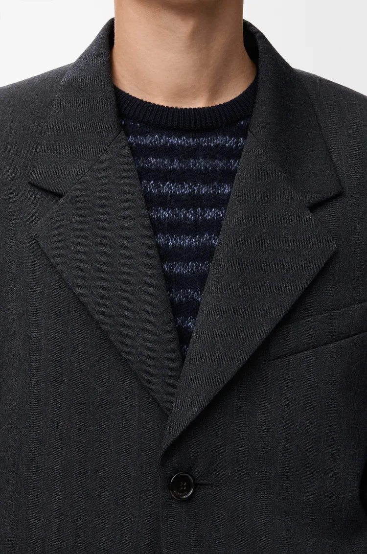 Single-Breasted Gabardine Jacket