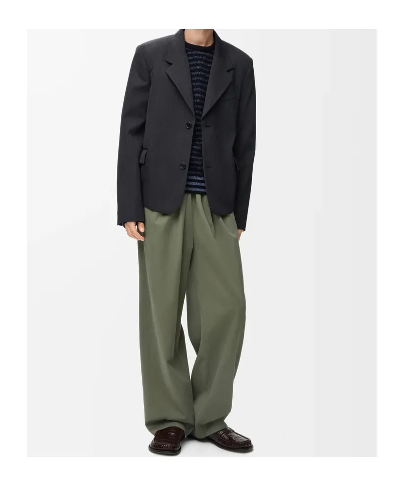 Single-Breasted Gabardine Jacket