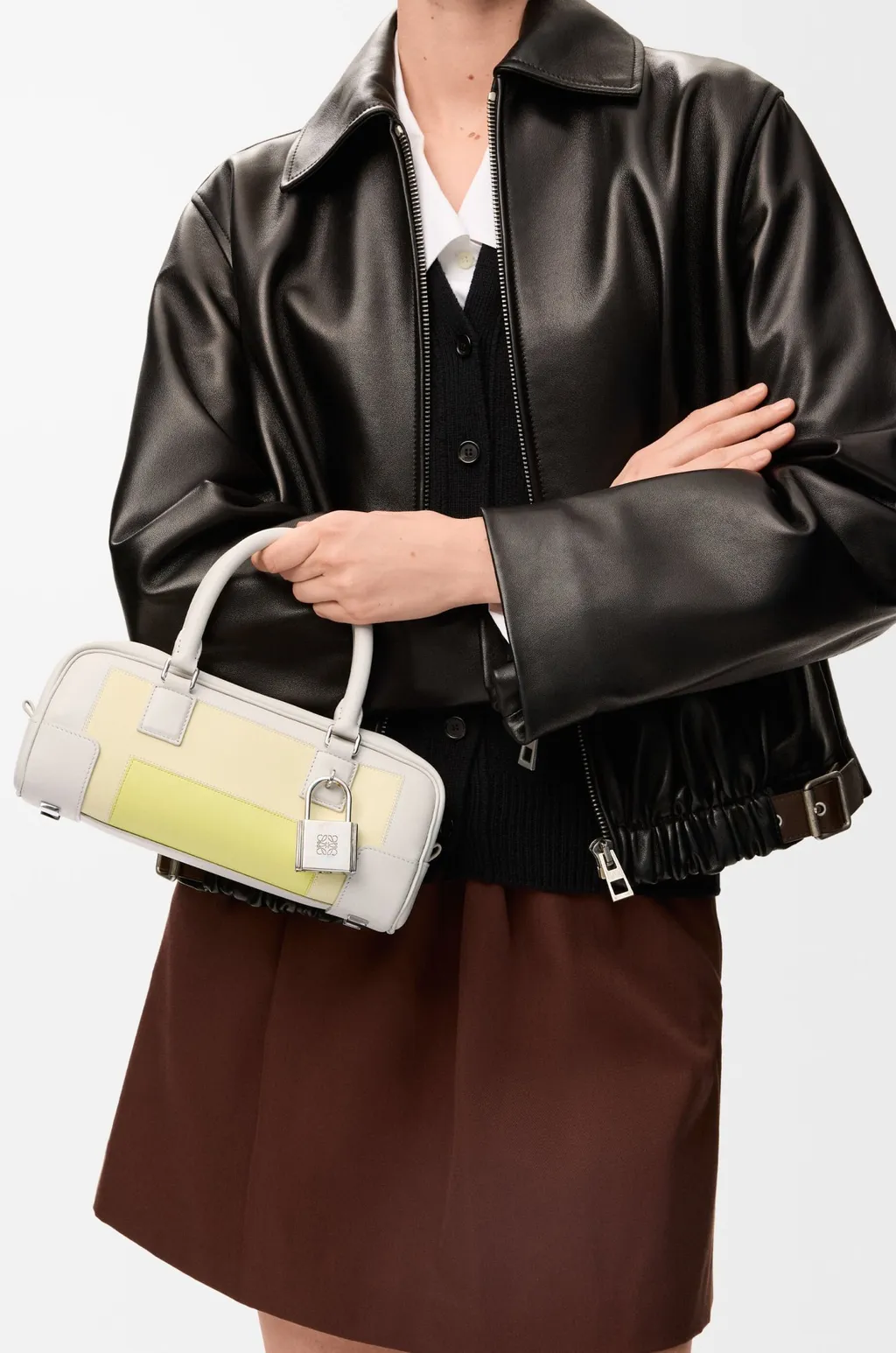 Amazona 23 Padlock Panelled Tote Bag