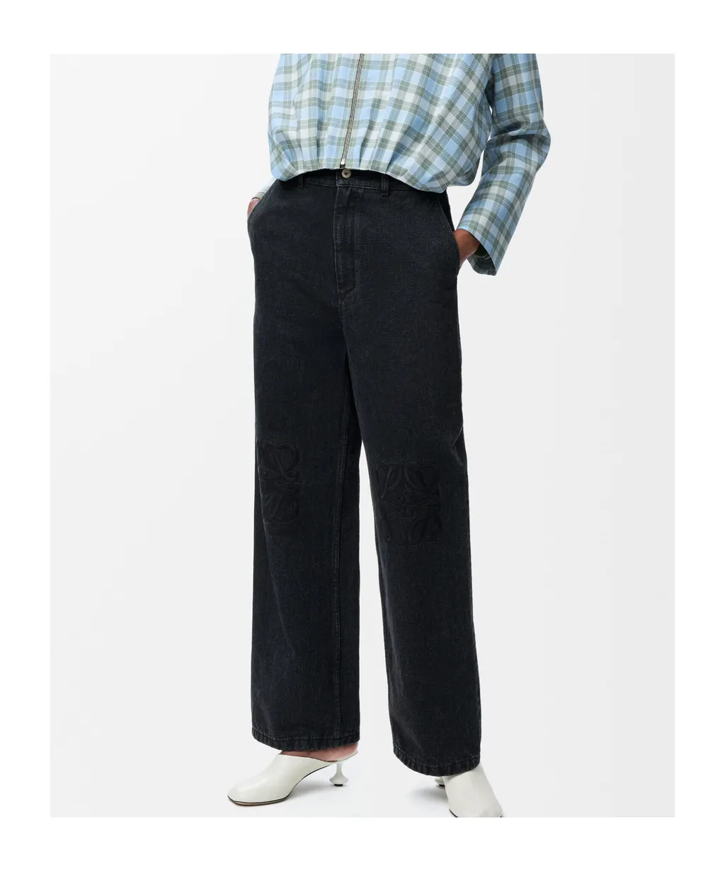 Anagram Embroidered Jeans