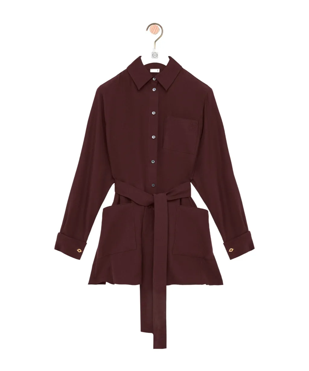 Belted Pocket Shirt Top