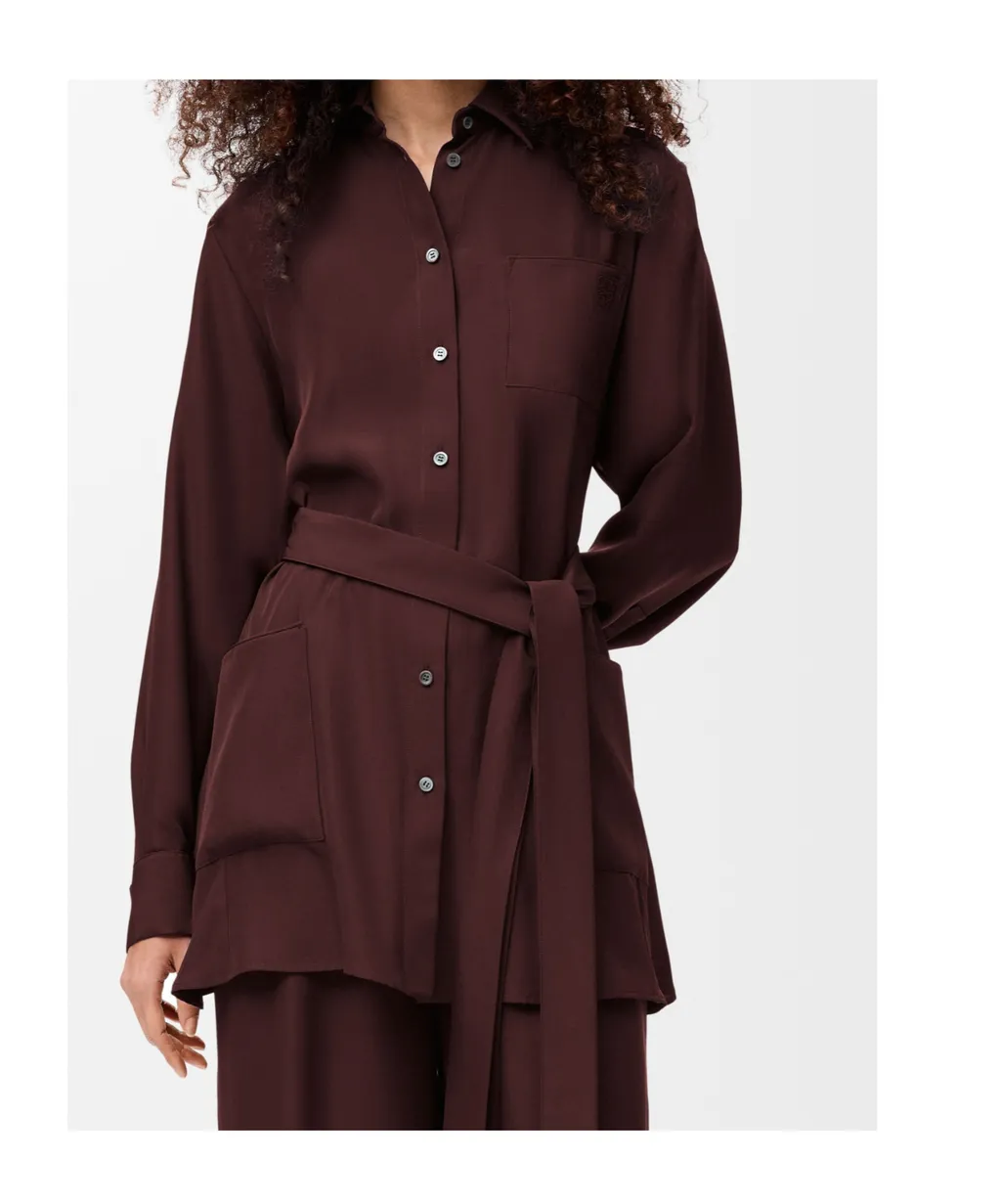 Belted Pocket Shirt Top