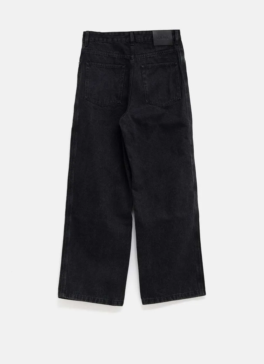 Logo-Embroidered Cotton Jeans
