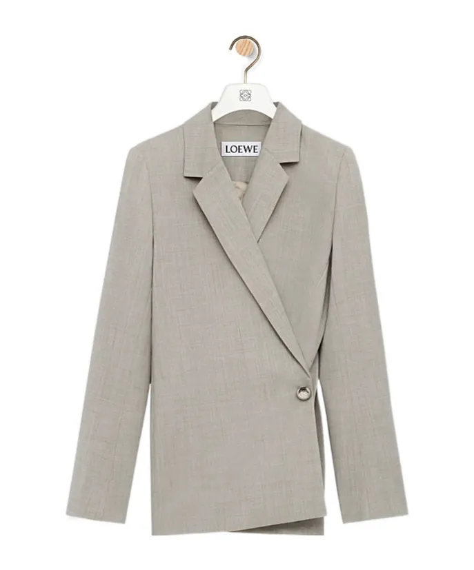 Asymmetrical Single-Button Jacket