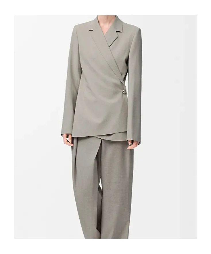 Asymmetrical Single-Button Jacket