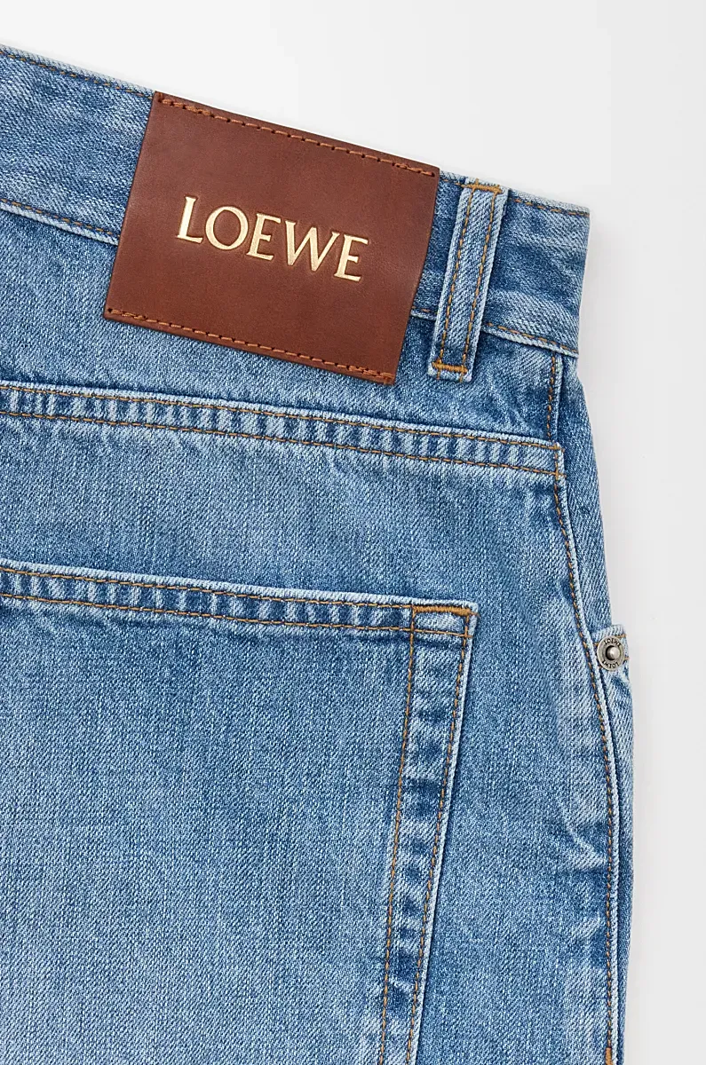 Anagram Frayed Denim Shorts
