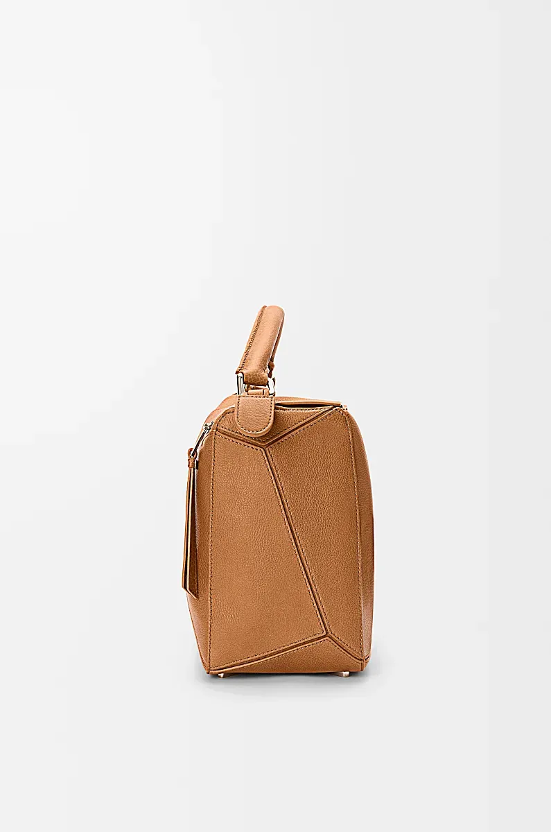 Large Puzzle Leather Tote Bag